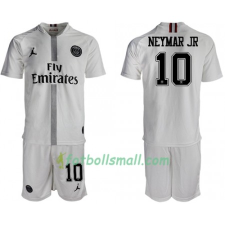 Paris Saint Germain Fotbollströjor Neymar Jr 10 Jodan Vit Barn Tredje tröja 2018/19 Kortärmad